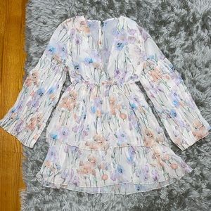 NWOT Floral Pleated Summer Sun Dress